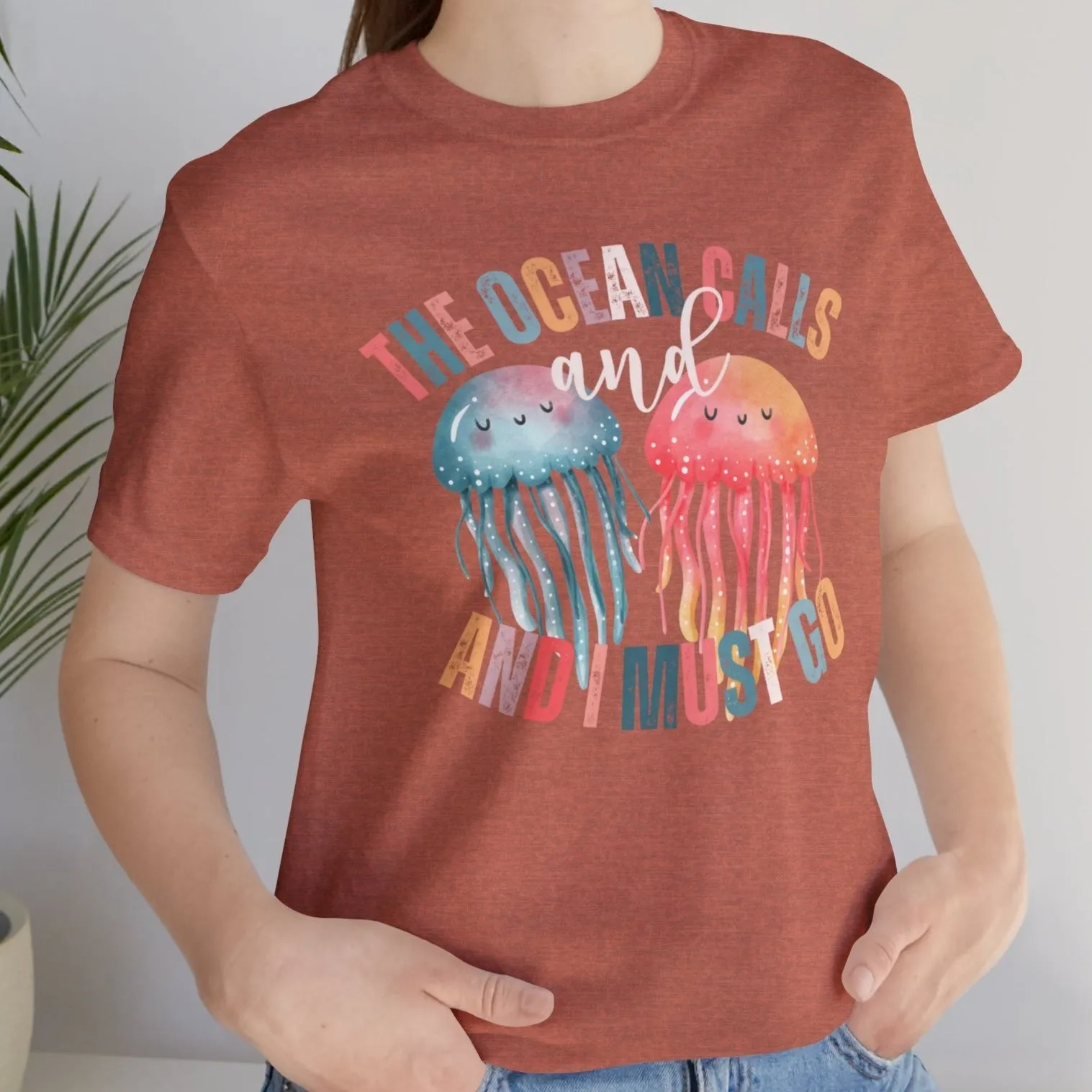 Ocean Calling Jellyfish Women's Bella Canvas Tee