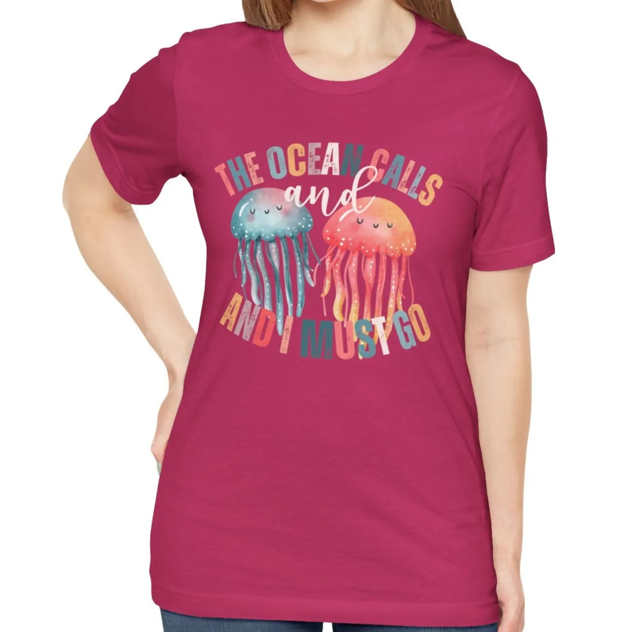 Ocean Calling Jellyfish Women's Bella Canvas Tee