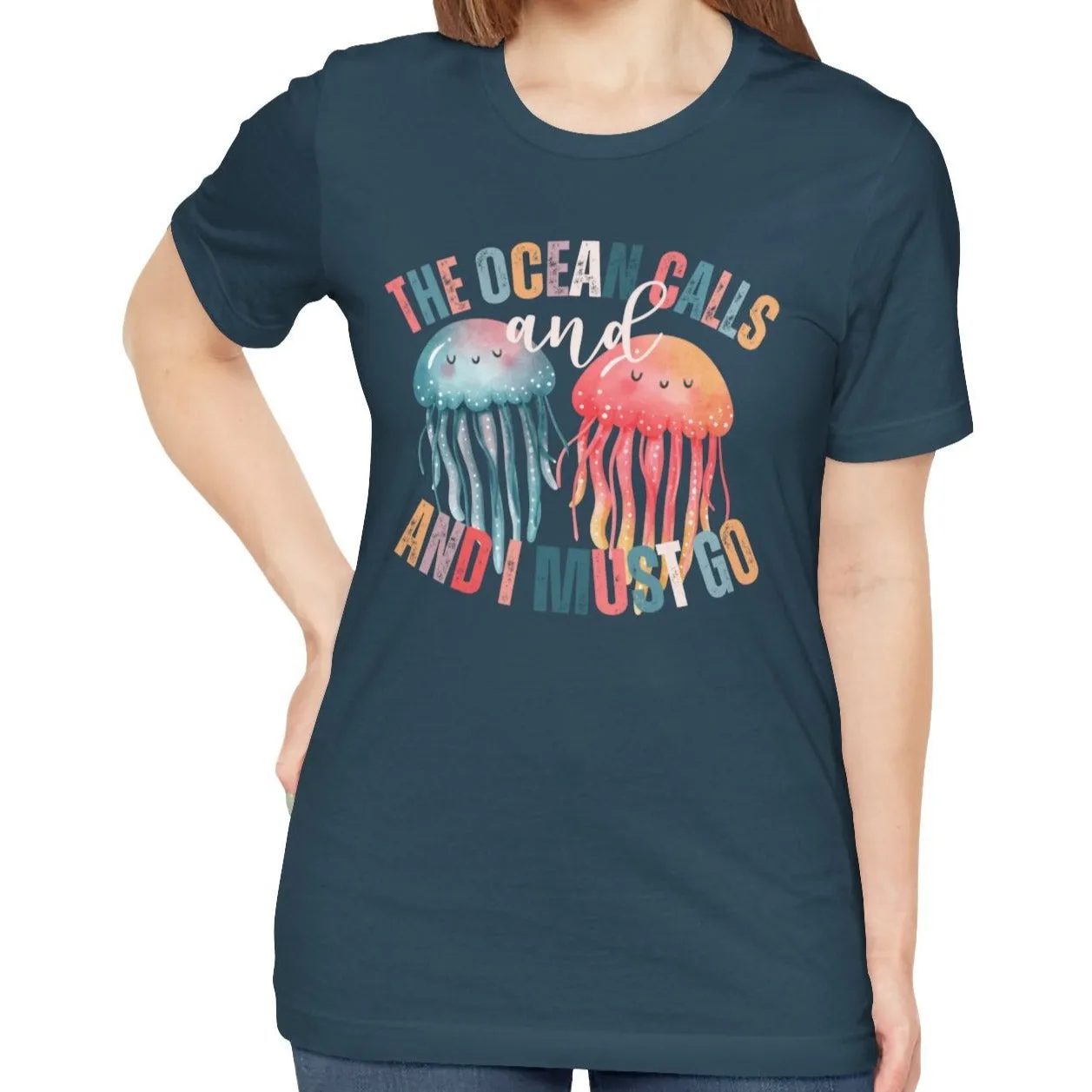Ocean Calling Jellyfish Women's Bella Canvas Tee