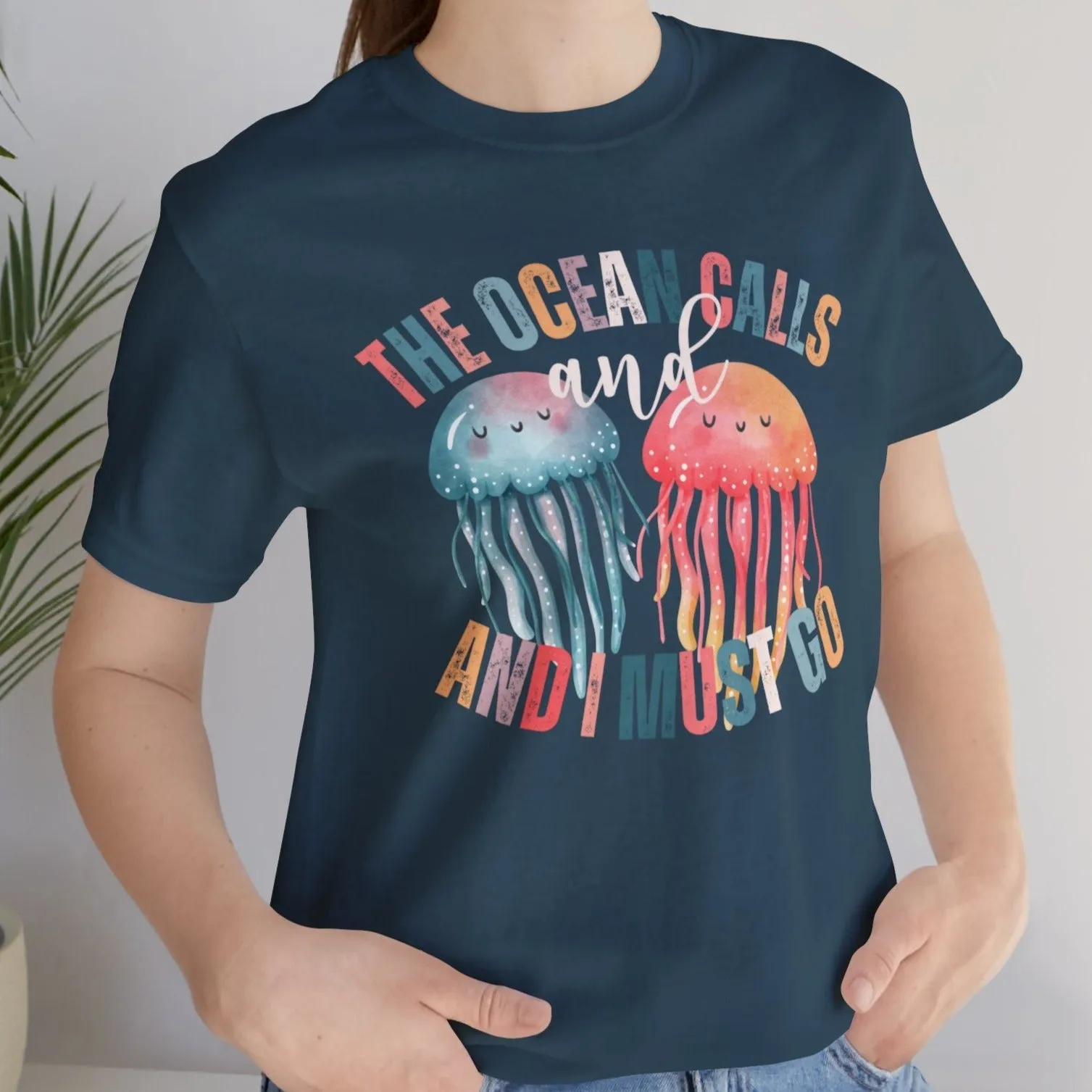 Ocean Calling Jellyfish Women's Bella Canvas Tee