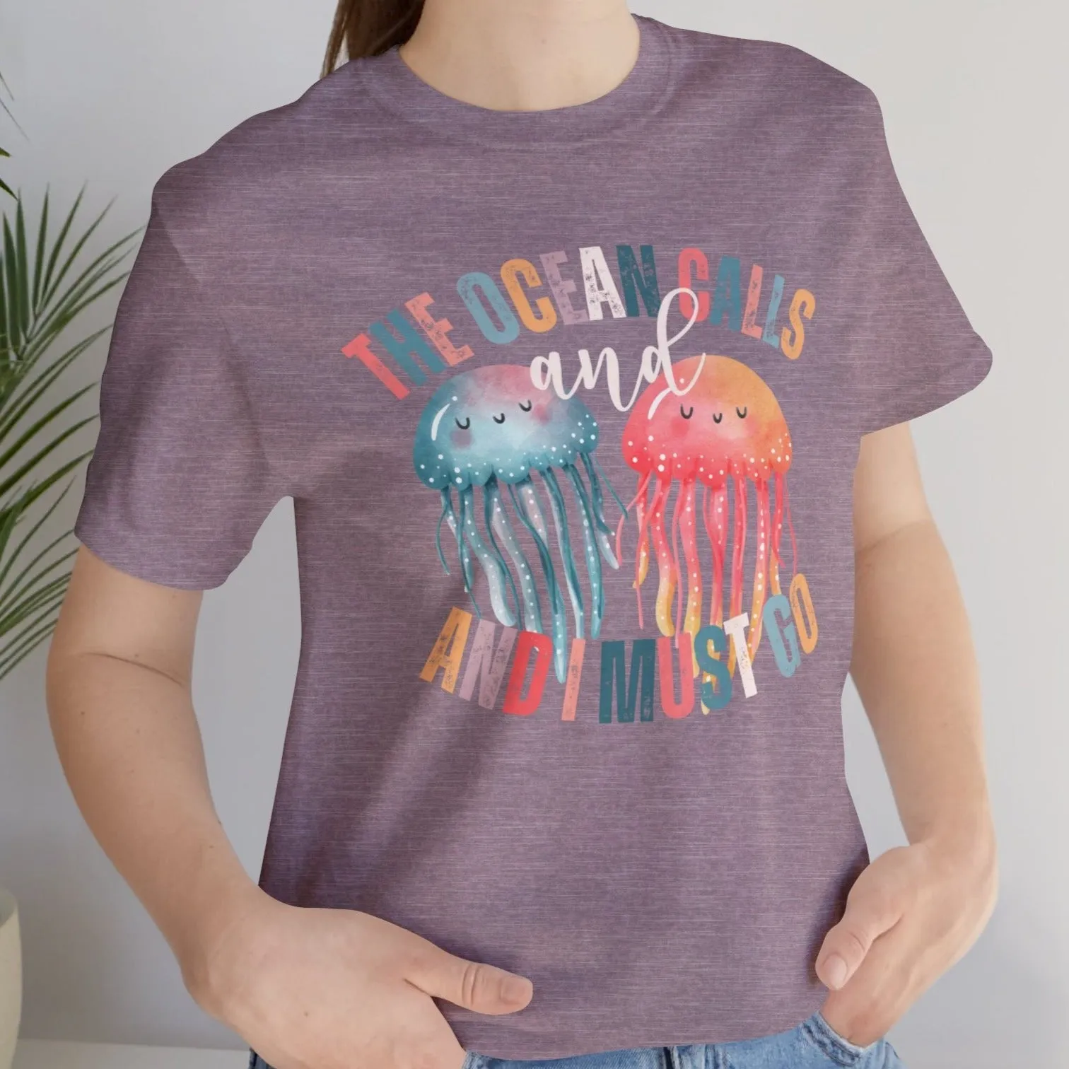 Ocean Calling Jellyfish Women's Bella Canvas Tee