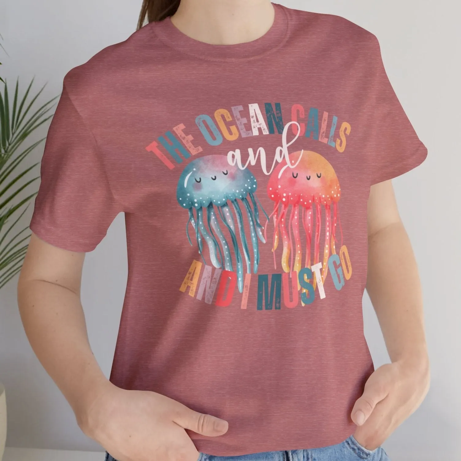 Ocean Calling Jellyfish Women's Bella Canvas Tee