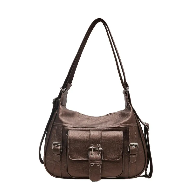 Pu Leather Shoulder Bags Female Bags on Sale High Quality New Sewing Thread Solid Square Wallet Bolsas De Ombro