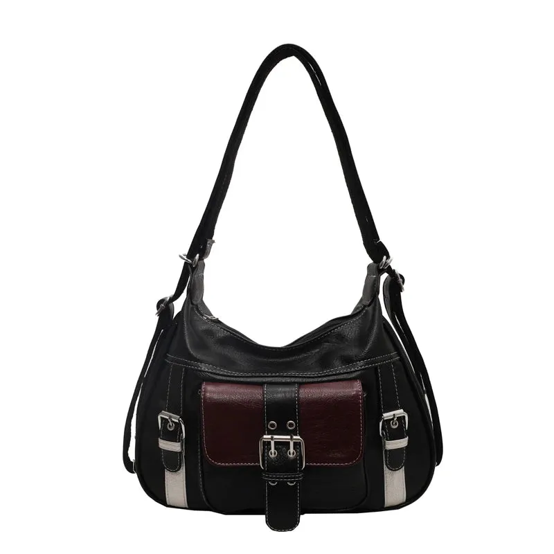 Pu Leather Shoulder Bags Female Bags on Sale High Quality New Sewing Thread Solid Square Wallet Bolsas De Ombro