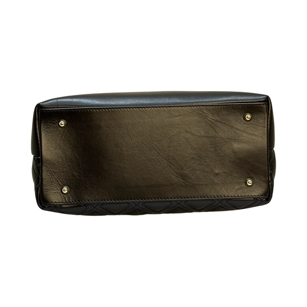Sara Burglar Quilted Black Tote Bag
