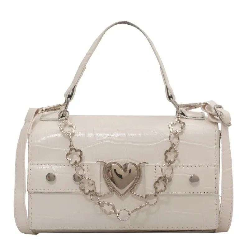 UAKISS  -  PU Leather Women Small Square Shoulder Bags Cool Girls Female Clutch Purse and Handbags Crocodile Pattern Ladies Crossbody Bags